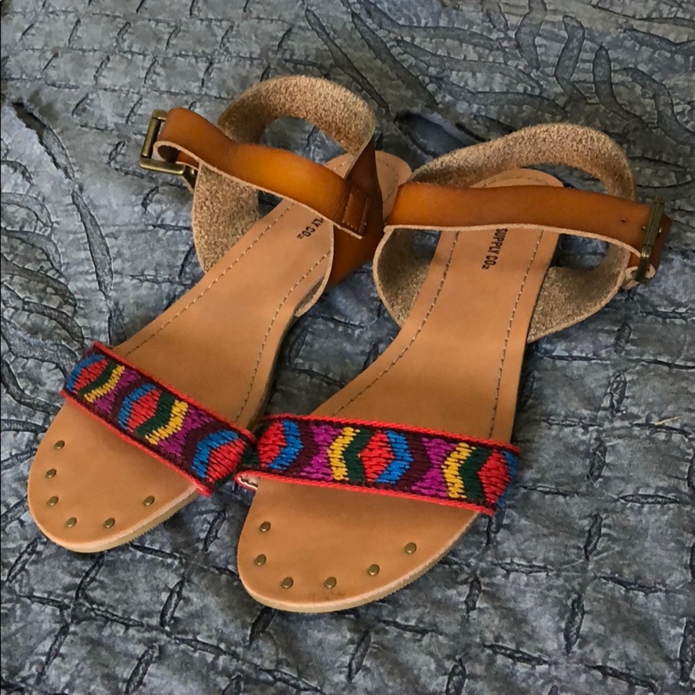 Aztec print sandals